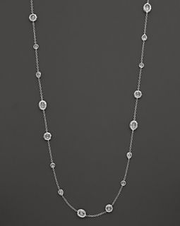 Silver Wonderland Long Necklace in Clear Quartz, 50