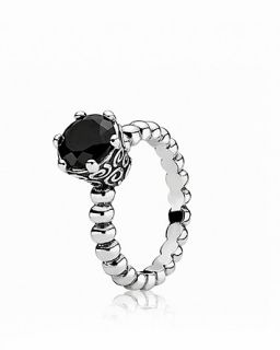 PANDORA Ring   Sterling Silver & Melanite