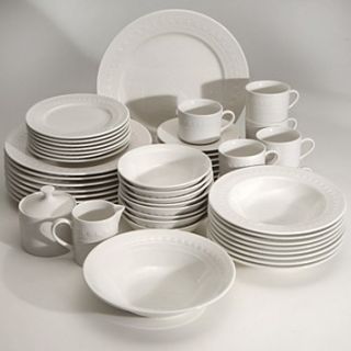 Dotted Squares 53 Piece Dinnerware Set
