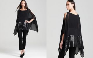 DKNY Cold Shoulder Sequin Poncho   Exclusive_2