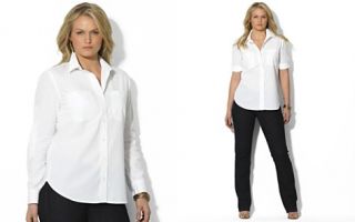 Lauren Ralph Lauren Plus Size Carter Roll Sleeve Shirt_2