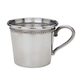 Reed & Barton Baby Beads Cup with Rolled Edge