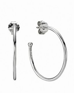 PANDORA Earrings   Sterling Silver Medium Smooth Hoop