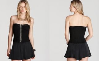 the man repeller X PJKjust saying Top   Ponte Leather Trim Bustier