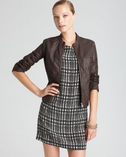 Joie Jacket   Leya Crewneck Leather