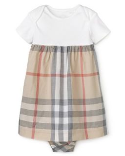 Burberry Infant Girls Cherry Check Bottom Dress   Sizes 3 24 Months