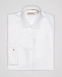 Burberry London Solid Twill Dress Shirt   Contemporary Fit