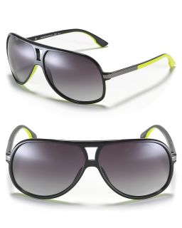 Emporio Armani Neon Acetate Aviator Sunglasses