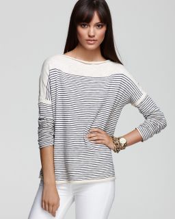 vince sweater stripe cotton slub price $ 145 00 color parchment size