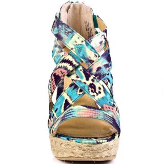 Chinese Laundrys Multi Color Milk Shake   Teal Tribal Fab for 79.99