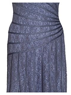 Chesca Lace stripy trim dress Charcoal   