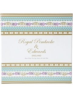 Royal Pembroke & Edwards Fine bone china turquoise tea set   