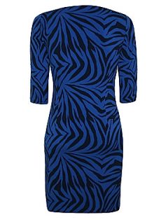 Minuet Petite Blue Zebra Print Jersey Dress Blue   