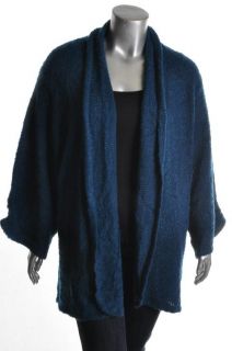 Karen Scott New Blue Boucle Long Sleeve Cardigan Sweater Plus 3X BHFO