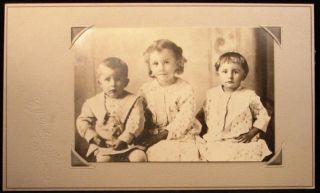 Photo 2 Little Girls and Boy 3 Children Siblings Dodsworth Kasson MN