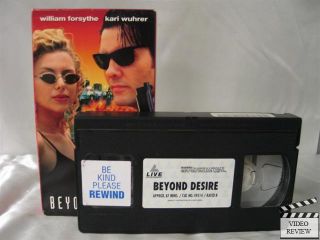 Beyond Desire VHS William Forsythe Kari Wuhrer