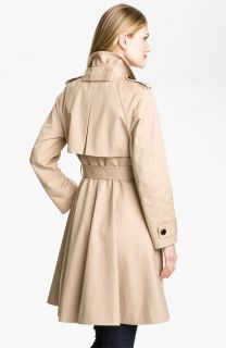 New $678 Kate Spade New York Dianne Flared Cotton Trench Coat