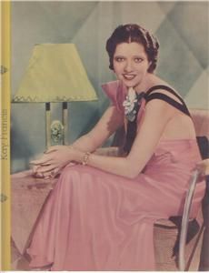 Film Star 1930s 40s Oversize Prom Card Kay Francis