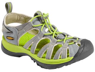 Keen Whisper Sandals Neutral Gray Bright Chartreuse Womens Sport