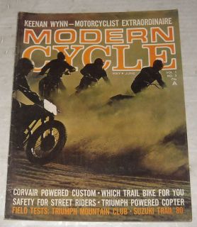 Cycle Motorcycle Magazine Keenan Wynn Actor Suzuki Trail 80