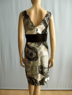 Kay Unger New York Print Dress Black White Gray 12 $390