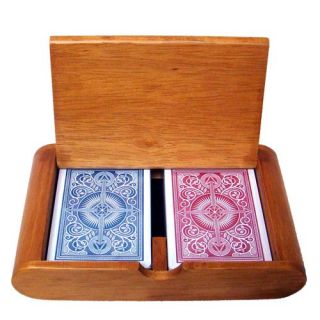 KEM Plastic Playing Cards Arrow R B Poker Reg Wood Box