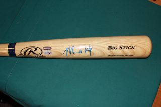 Matt Kemp Autographed Rawlings Big Stick Bat Los Angeles Dodgers MLB