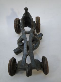 Antique Cast Iron Toy Grader Scraper w Driver Tractor Kenton