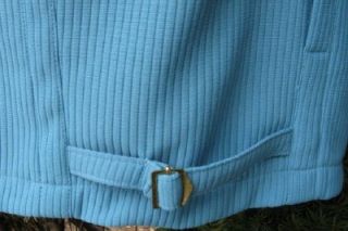 100% double knit polyester jacket by Kentfield in a nice spring blue