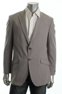 Kenneth Cole Gray Slim Fit Pinstriped Two Button Blazer Sportcoat 42