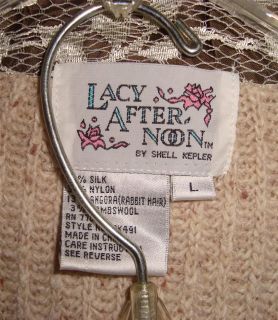 Vtg Lacy Afternoon Shell Kepler Sweater Lace Skirt L