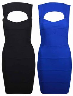 Bandage Stretch Fitted Ladies Bodycon Keyhole Open Back Dress
