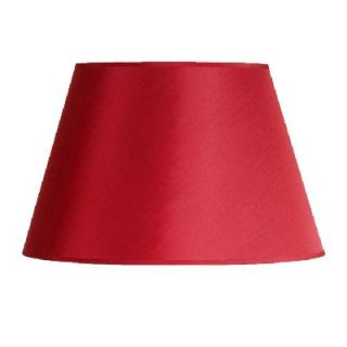 NEW 16 in. Wide Barrel Shaped Lamp Shade, Red, Faux Silk Fabric, Laura