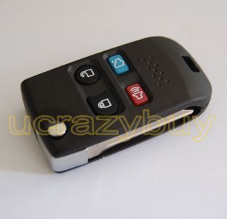 Buttons Modified Ford Fusion Key Flip Folding Blank Remote Key Fob