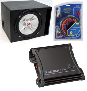 KICKER 15 INCHES VENTED SUBWOOFER ENCLOSURE W/ CVR15 SUB & ZX400.1