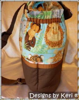 Designs by Keri Jungle Babies Diaper Bag or Back Pack