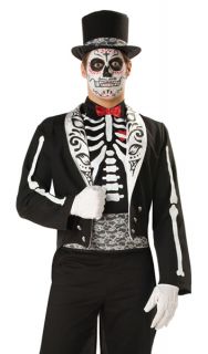 Dead Day Skeleton Groom Tuxedo Mens Halloween Costume