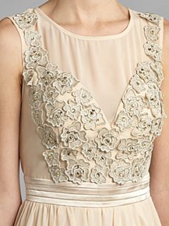 Little Mistress Fit and Flare applique detail Cream   