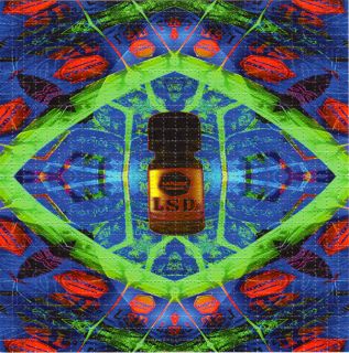Blotter Art Psychedelic Perforated LSD Acid Art Hofmann Kesey