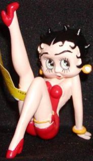 Betty Boop Sitting and Kicking 2 inch Plastic Figurine Figure Made by