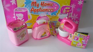 Girls Kids Toy Pink Toaster Food Mixer Washing Machine Lights Sound