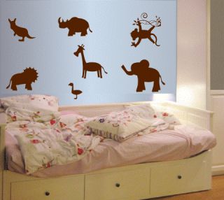 NURSERY Decals Baby NEW MURAL Jungle CRITTERS STICKERS for Kids Room