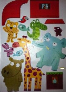 Big Jungle Animals Kids Boys Room Nursery Removable Wall Stickers