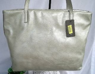 Guess Kihei Quilted Silver Satchel Large Tote Shoulder Bag Purse
