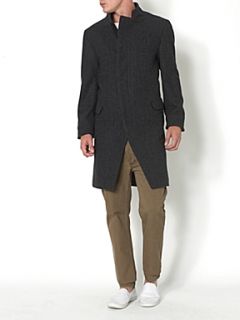 Label Lab Deconstructed textured wool coat Charcoal   