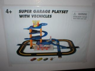 Super Garage Playset with Vehicles Brand New