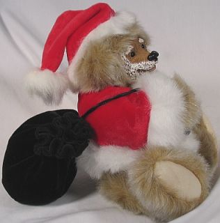 Whimsical Santa Bear Resin Face Kim Bearlys Originals