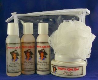 Ocracokes Pirate Girl Spa Travel Gift Pack Milk Honey Lotion Shower