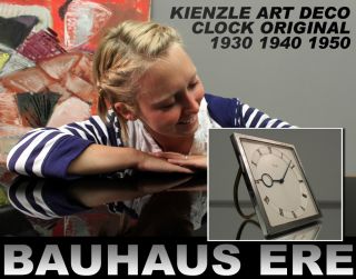 Kienzle Art Deco Clock Horloge Uhr Tischuhr Bauhaus ÈRE