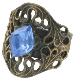 Vintage Revival Light Blue Glass Kim Craftsmen Ring